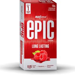 Epic Pleasure Long Lasting Super Thin Raspberry Flavoured Premium Condoms with Disposable Pouch Condom-image-39