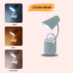 devicehub Compact Table Lamp with 3 Color Modes (White, Warm White, Warm) | Touch Switch | Study Lamp image 2