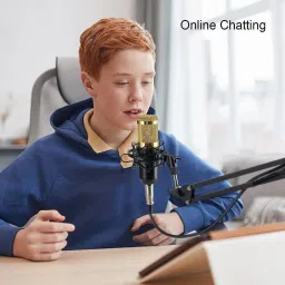 amg music Professional BM800 Recording Microphone Set for Studio Recording Singing Vlog Mic Set w/ Adjustable Mic Stand,Pop-Filter XRL To 3.5mm Audio Jack,Shock Mount image 5