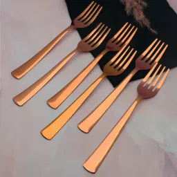 6 Piece Premium Table Fork Set For Home & Kitchen, Luxury Dinning Tableware Gift Stainless Steel Dinner Fork Set-16