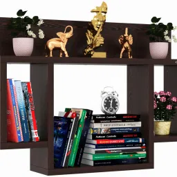 Stylish Wall Mounted Book Shelf and Storage Unit | Engineered Wood Open Book Shelf-18