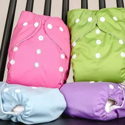 pleasing forest Pack Of 2 Reusable Cloth Diapers Washable, Adjustable Size with Insert Pads image 2