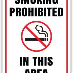 No Smoking Area 12x18 Inch Emergency Sign-image-44