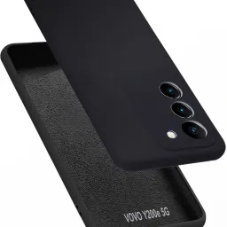 Back Cover for Vivo Y200e 5G, Vivo T3 5G, Matte Rubberized Soft Silicone Protective Cloth Inside-2