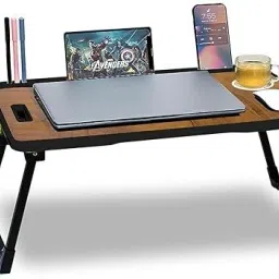 MULTIPURPOSE FOLDABLE WITH CUP HOLDER , STUDY & LAPTOP TABLE Wood Portable Laptop Table-image-30