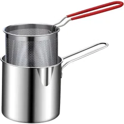 Deep Frying Pot With Basket 1200Ml Stainless Steel Fryer Pot With Long Handle 1.2 L Electric Deep Fryer-image-28