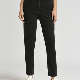 pepe jeans Women Tapered Fit Mid Rise Black Jeans-picture-2