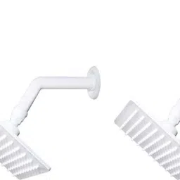 Plastic Bathroom Shower Head With Arm Square (4 x 4) Pack of 2 Fixed Mount-21