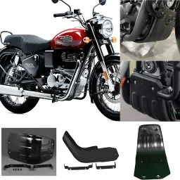 Super Quality Sump Guard Compatible For New Model BULLET STANDARD 350CC Bike Engine Guard-3