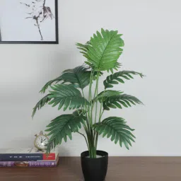 arick decor 2.2Ft Artificial Areca Palm Plants with Black Pot 18 Leaves .-picture-6