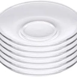 Pack of 6 Glass Glass saucer,cold and Milk,Hot/Cold Drinks,Lemon Cup 215ml-image-23