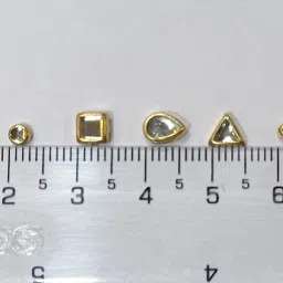 sadhusadhya Kundan Stones Combo of 6 Different Shapes in Silver Colour for Craft image 2