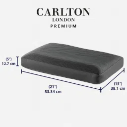 carlton london UmberRest Memory Foam Solid Sleeping Pillow Pack of 2 image 2