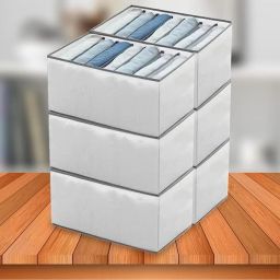 6 Pcs 7 Slot Non-Woven Fabric Cloth Organizer for Storage Storage Box-image-16