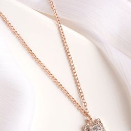 JOKER & WITCH Rose Gold-Plated Quad Rhinestone Charm Pendant-image-33