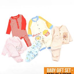 Moms Home Infants 7-Pcs Pure Cotton Baby Apparel Gift Set-26