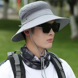 AlexVyan Round Crown Sun Visor Hat Cap for Men & Boy UV Protection Wide Brim Summer-image-29