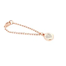 JOKER & WITCH Women Rose-Gold-Toned & White Dainty Heart Rhinestone Watch Charm image 3