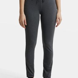 jockey 1301 Super Combed Cotton Elastane Stretch Women Solid Grey Track Pants-picture-34