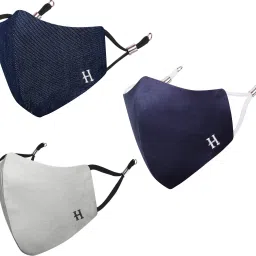 Anti-Pollution, Anti-Bacterial (BFE>99%) Alphabet 4 Layer Embroidered, Designer, Fashionable, Protective, 100% Cotton, N-95 Cloth Face Mask Combo for Unisex, Men, Women, Boys, Girls with Size Adjustable Ear Loops Alphabet_Combo_H Reusable, Washable Cloth Mask-22
