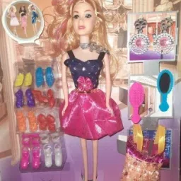 Dolls for Girl’s House Surprise Shine Shoe Plastic Doll House-36