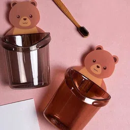 webdealz Teddy Bear Wall Mount Sticky Toothbrush Holder, Multipurpose Organizer x1.38 Shower Caddy Organizer-picture-33