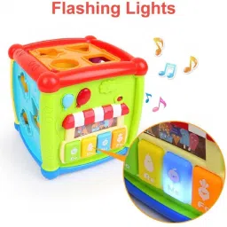 longmire Activity Fancy Cube Shape Sorting Play for Toddlers and Kids (Multicolor) image 3
