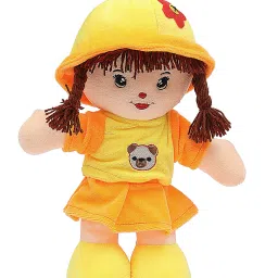Super Soft Cute Looking Smiling Wahable Addie Girl Doll Soft Toy / Stuffed Soft Plush Toy 40 CM - Helps to Learn Role Play - 100% Safe for Kids (Multi Colors yl) 40CM - 40 cm-31