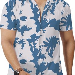 Men Night Suit Set Light Blue Printed-image-25