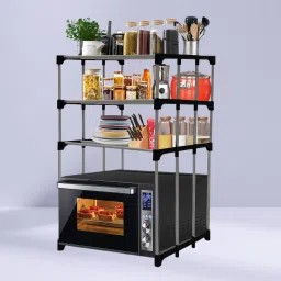 Microwave Stand Carbon Steel Kitchen Trolley-image-45