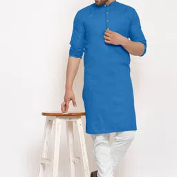hoc's Men Cotton Blend Kurta Pyjama Set-picture-1
