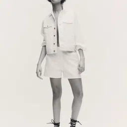 H&M Women Pure Cotton Denim Shorts-picture-48
