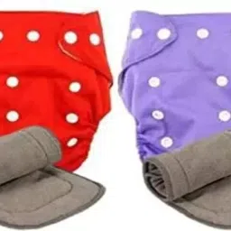 KIDc37e00191 Reusable Cloth Diapers,Adjustable Size with Insert Pads [4 pieces]-image-55