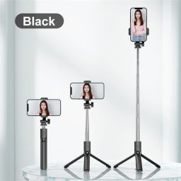 POZUB Top Hot Selling Bluetooth Selfie Stick Tripod With Fill Light +Dustproof Bag Wireless Detachable Remote, 360°Rotation, PZBL03 Selfie Stick And Stand With Flash Light And Remote Control R1S Selfie Stick Extendable Stick Mini Tripod With Detachable Remote For Smart Selfie Phone Holder Camera Flash Brackets Best Use For Make Videos Compatible With Mobiles Video Stand In Gimbal Stabilizer, |In Mobile Holder For Hand| Stand For Online Classes Selfie Sticks & Monopods Camera Remote Controls Tripod, Monopod, Monopod Kit, Tripod Ball Head, Tripod Bracket, Tripod Clamp, Tripod Kit image 5