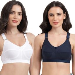 Pack of 2 Women Full Coverage Non Padded Bra-image-27