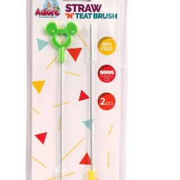 Straw 'N' Teat Brush - BPA Free - Stainless Steel Wire - Cleans Straws, Teats, Spouts - Ergonomic Firm Grip-image-60
