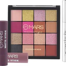 16 Shade Eyeshadow+4 Shade Matte Lipstick+Smudge Proof Mascara and Eyeliner-10-3