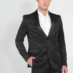 Men Single-breasted Solid Suit-image-50