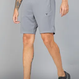 Solid Men Grey Sports Shorts-image-11