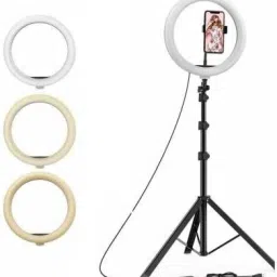 OSMAYO 10" Inch Ring Light With 7ft Metal Stand and Mobile Holder For All Smartphones Ring Flash-13