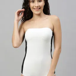 Berrys Intimatess Women White Solid One Piece Swimsuit-image-6