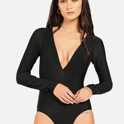 HAUTE SAUCE by  Campus Sutra Women Plunge Bodysuit-image-64