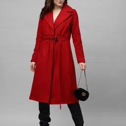 athena Wool Solid Coat For Women-picture-8