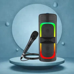 GUGGU Bluetooth (PORTABLE PARTY SPEAKER) With Karaoke Mic & RGB Lights, Bass SoundG9 40 W Bluetooth Home Theatre-image-83