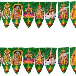 Mango Thoranam With Printed God Photo (Pack of 2) - Model 1 | Mamidi Thoranam Toran-image-33