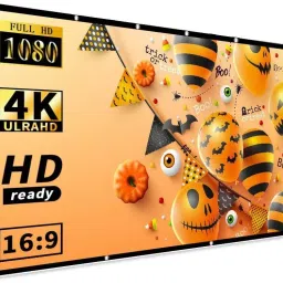 Moiz 84" Inch Projector Screen (Foldable) 6 x 4 Feet 4:3 Ratio 3D UHD Supported Projector Screen (Width 184 cm x 124 cm Height)-37