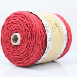 | 3ply Twisted Cotton Macrame Cord (10 M, 3mm) | Craft, DIY - Red Red-image-29