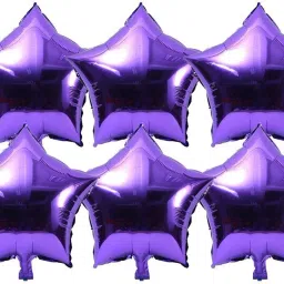 Purple Star Foil Balloons for Birthday Party Decoration Pack of 6pcs-image-24
