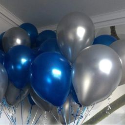 Solid Hd/Latex/Metalic 50 Balloons Blue And Silver For Kids/Adult/Party/Birthday Decor Balloon-image-20