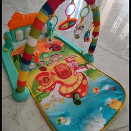Complete Baby Gym Set with Piano, Hanging Animals & Cushioned Mat-image-52